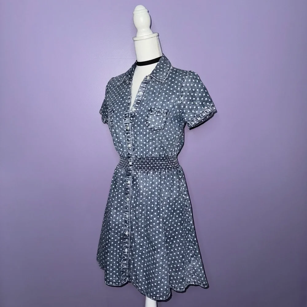 Mossimo Supply Co. Denim Polka Dot Dress - Picture 5 of 12